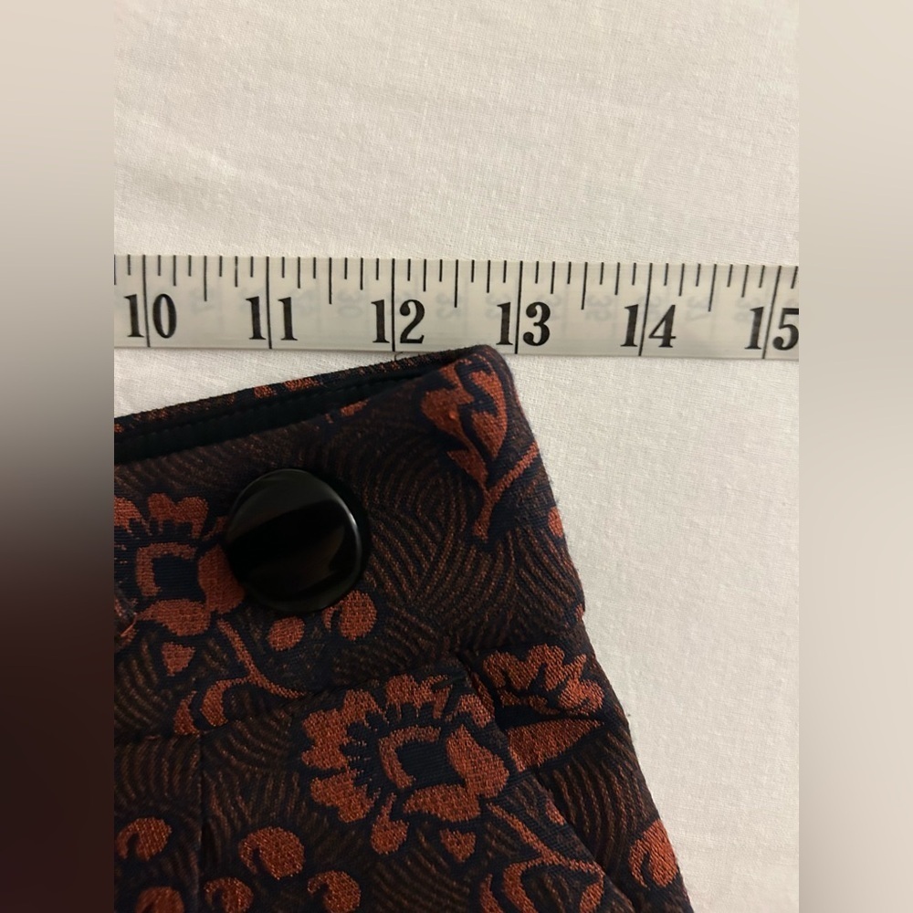 Anthropologie Maeve Jacquard High Rise Trousers Pants 4 - Picture 7 of 9